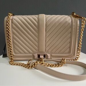 NWT Rebecca Minkoff Love Chevron Quilted Crossbody Bag sold out color st…